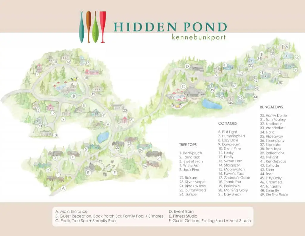 Hidden Pond Map - Kennebunkport Hotels