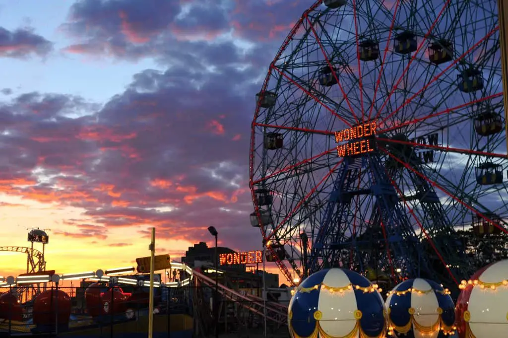 Wonder Wheel at the Coney Island amusement park 