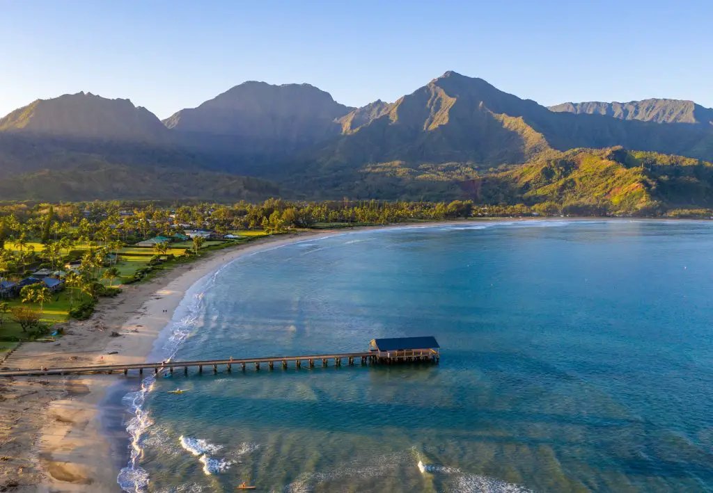 Aerial Drone Shot of Hanalei Bay- One Week in Hawaii