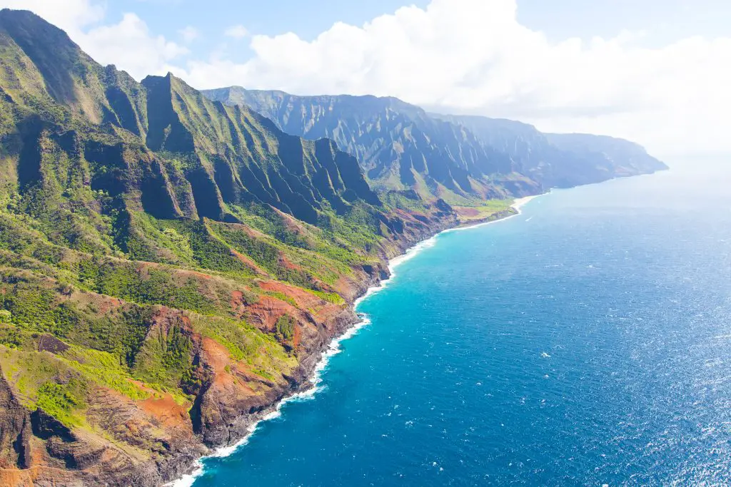 Aerial View of Napali Coast, Kauai from a Helicopter- One Week in Kauai