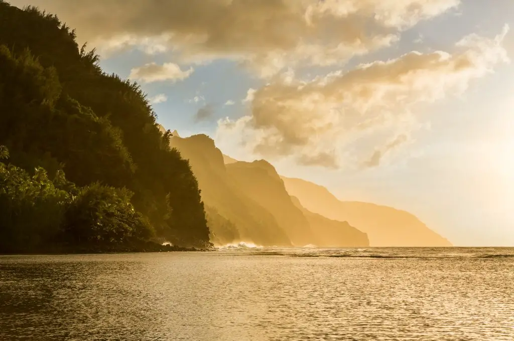 Sunset on Ke'e Beach - One Week in Kauai